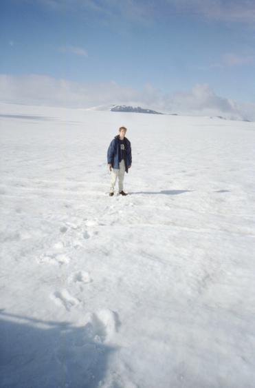 Dave standing out on the glacier part way through the tour