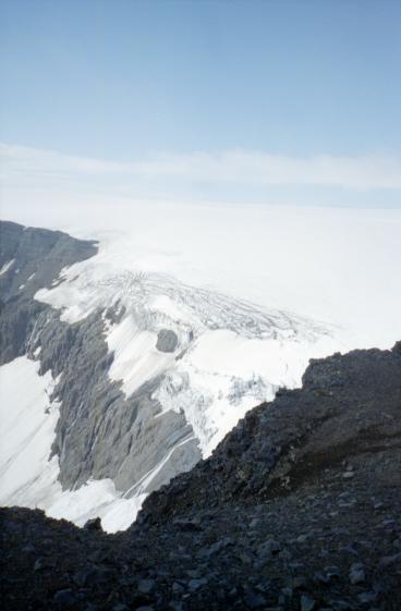 The edge of the glacier