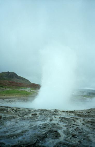 Strokkur in an even more active moment